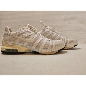 Nike White On White Air Max 90 2006 Running Shoes Patent Leather & Canvas 7.5